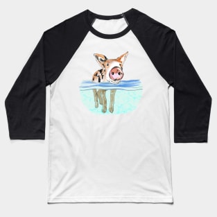 Bahamas Floating Swimming Piglet Baseball T-Shirt